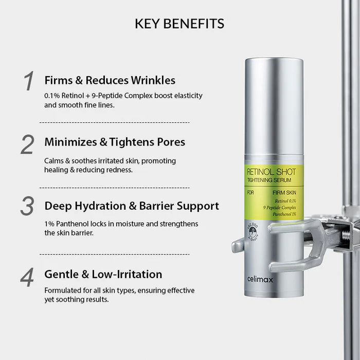 Celimax The Vita-A Retinol Shot Tightening Serum, For Anti-Aging, Dark Spots & Wrinkles