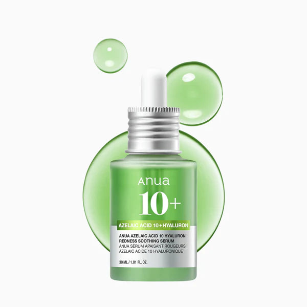 Anua Azelaic Acid 10 Hyaluron Redness Soothing Serum with Cica Soothes & Calms Acne-Prone Skin